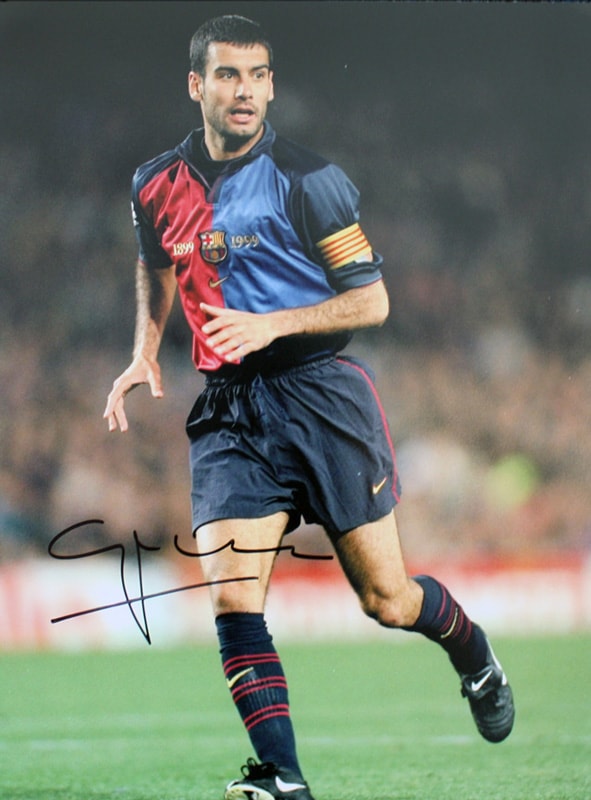 ジョゼップ・グアルディオラ 直筆サイン入りフォト Barcelona El