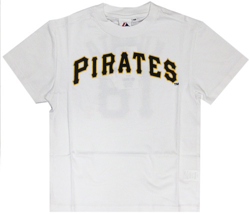 桑田真澄 ネーム＆ナンバー・ジュニア用Tシャツ (パイレーツ/ホワイト