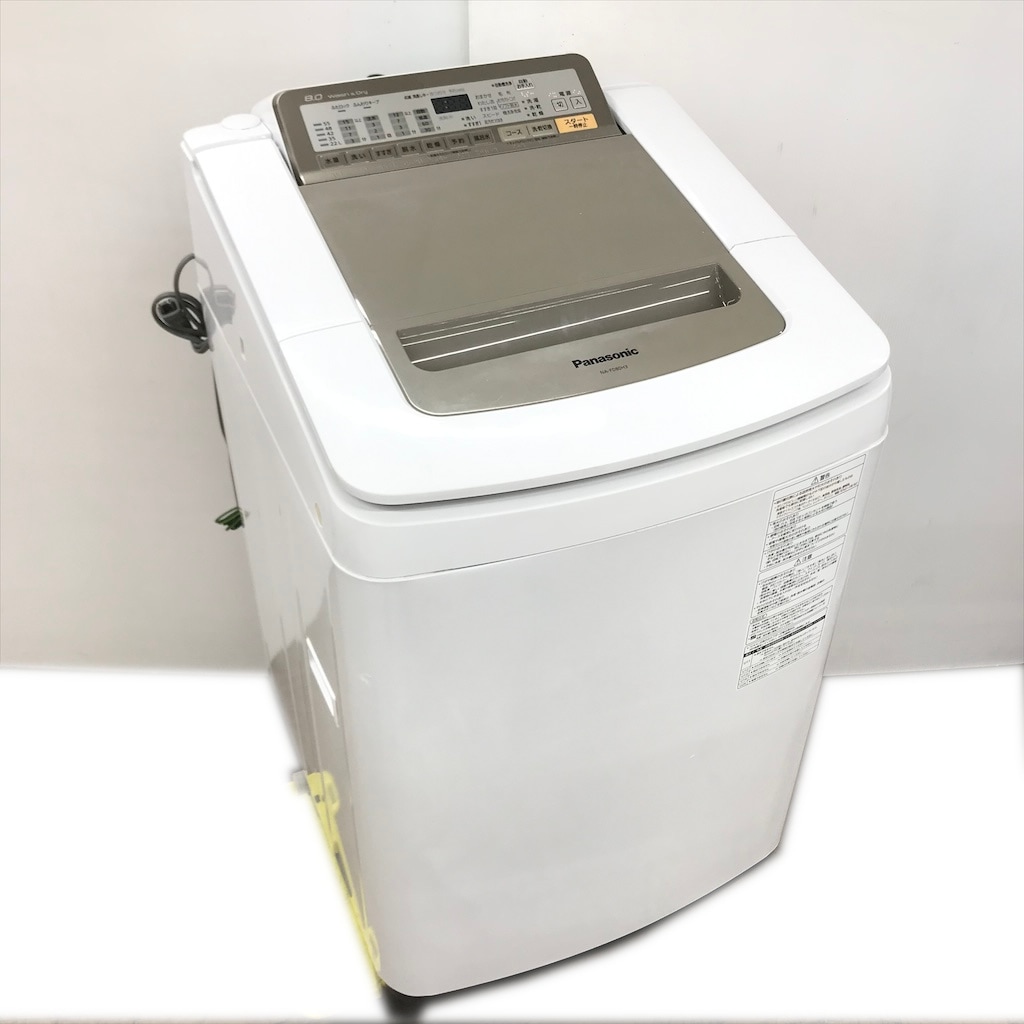 中古 タテ型洗濯乾燥機 パナソニック NA-FD80H3 洗濯8.0kg 乾燥4.5kg