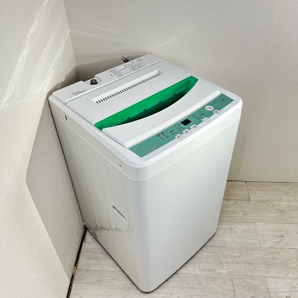 中古 7.0kg 全自動洗濯機 送風乾燥機能 ヤマダ電機 YWM-T70D1 2018年