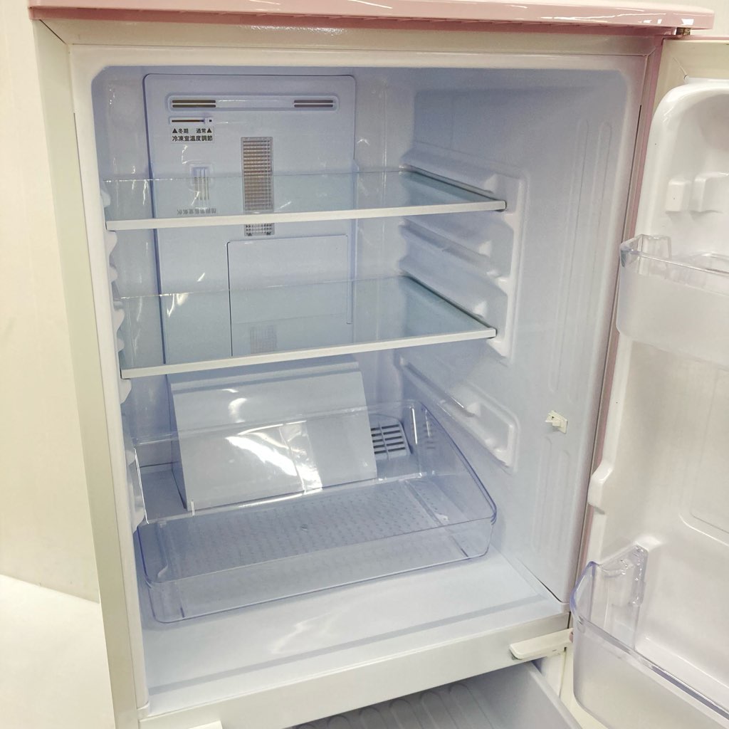 中古 希少 137L つけかえどっちもドア ピンク 2ドア冷蔵庫 シャープ SJ