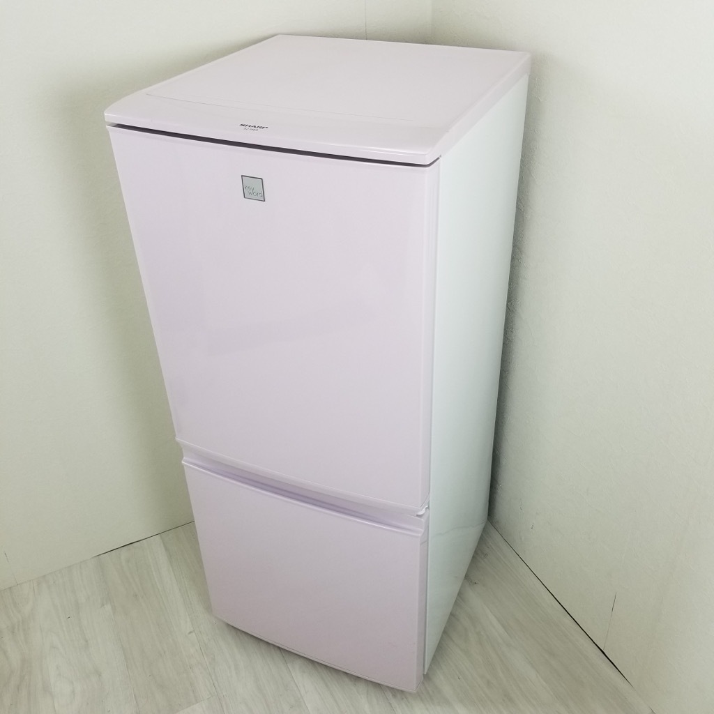 中古 137L 2ドア冷蔵庫 つけかえどっちもドア シャープ SJ-14E3-KP