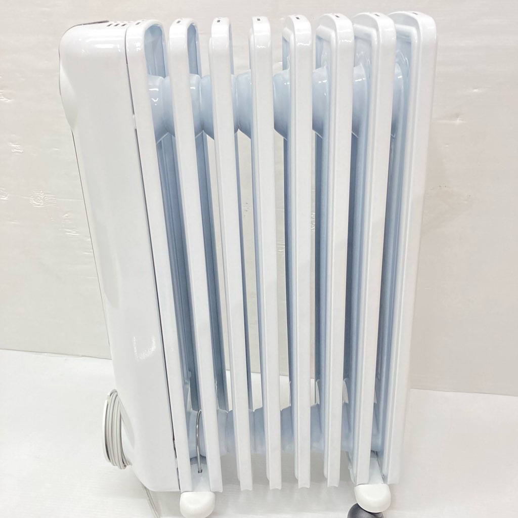 中古美品 デロンギ 1200W オイルヒーター JRE0812 L字型フラットフィン