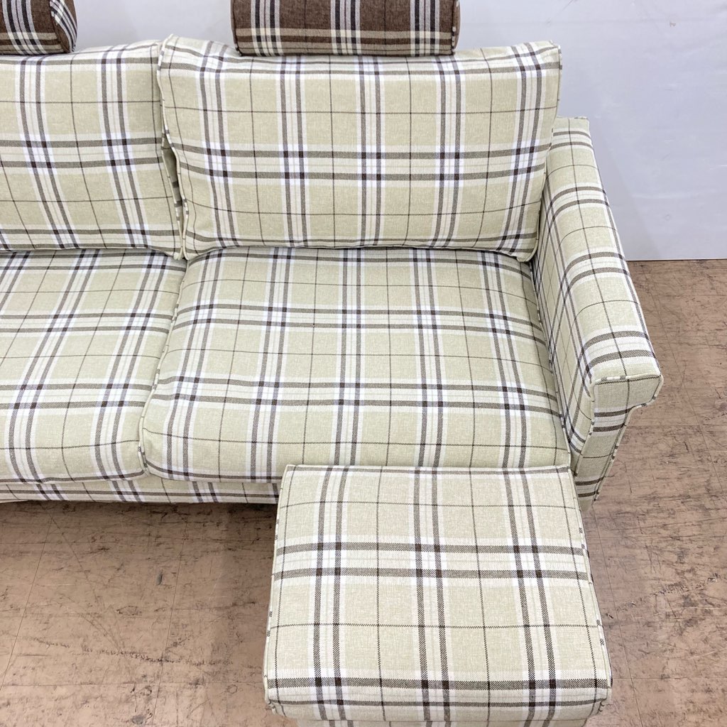 中古 人気 近郊送料格安 KEYUCA ガーネットソファ3.0P オットマン付