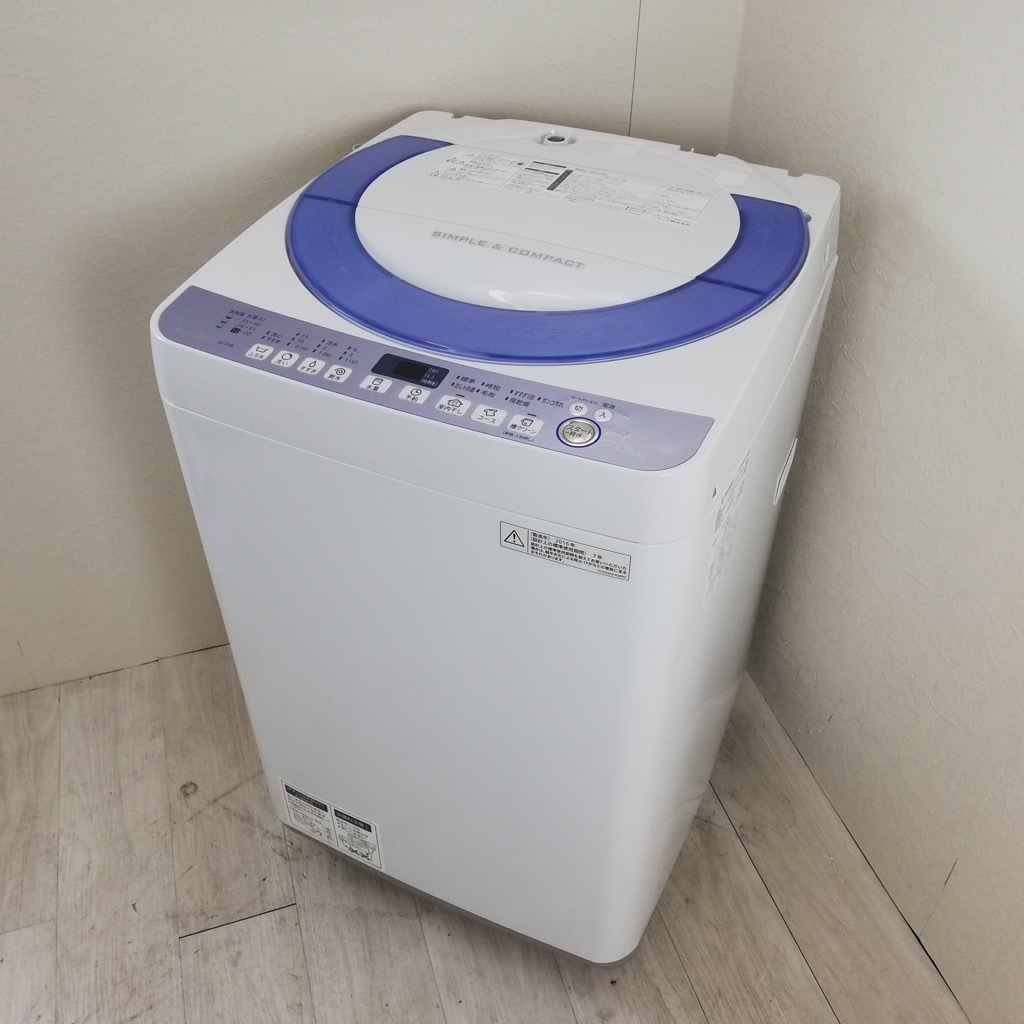 中古 高年式 洗濯機 シャープ 7.0kg 送風乾燥 2016年～2017年製 全自動