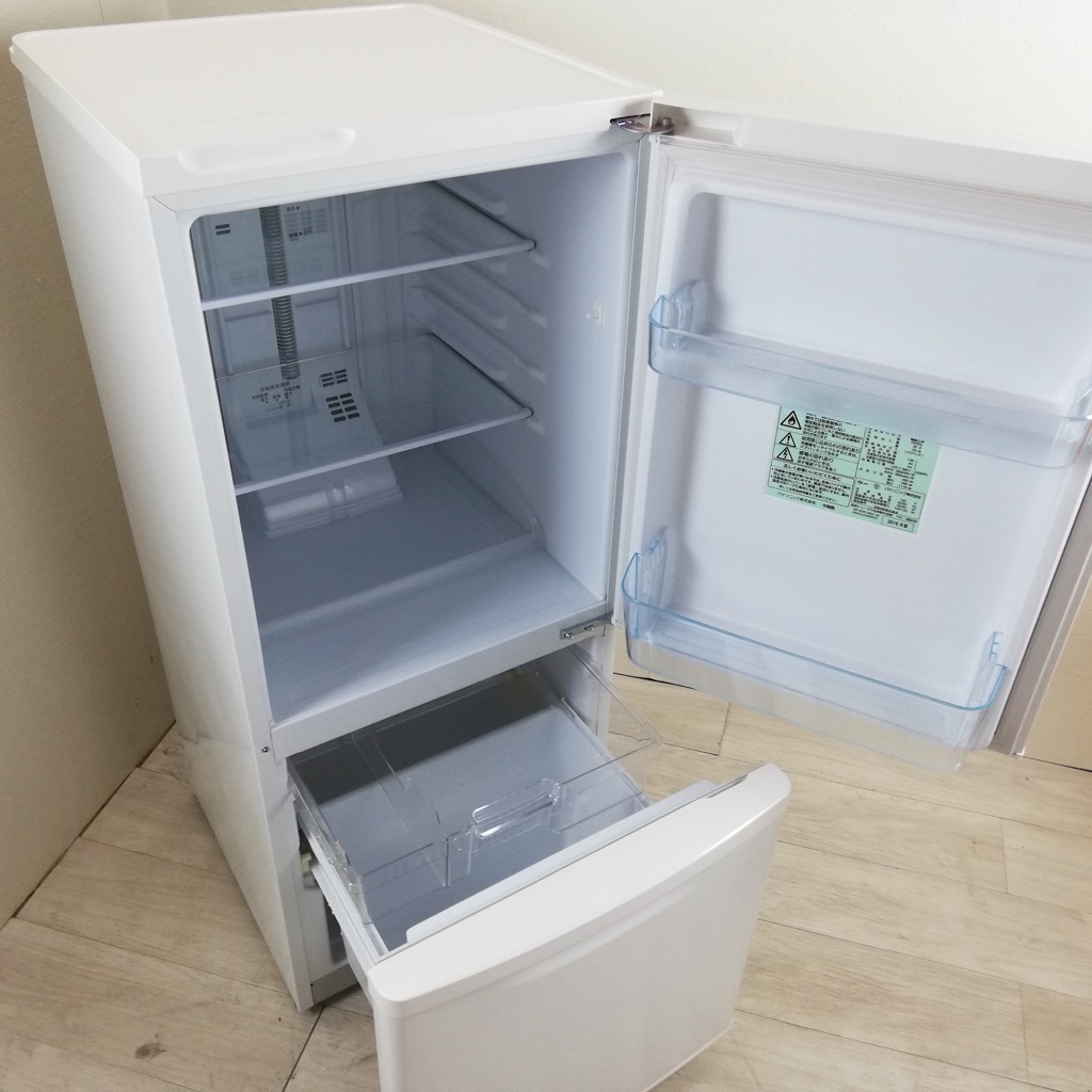 中古 138L 2ドア冷蔵庫 パナソニック NR-BW148C-W 2016年製 ホワイト