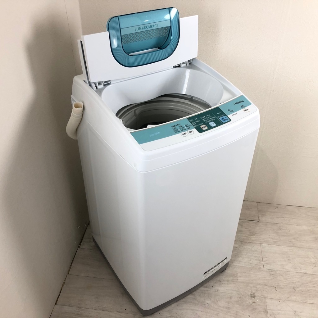 中古 5.0kg 簡易乾燥機能搭載 全自動洗濯機 日立 2013年～2014年製