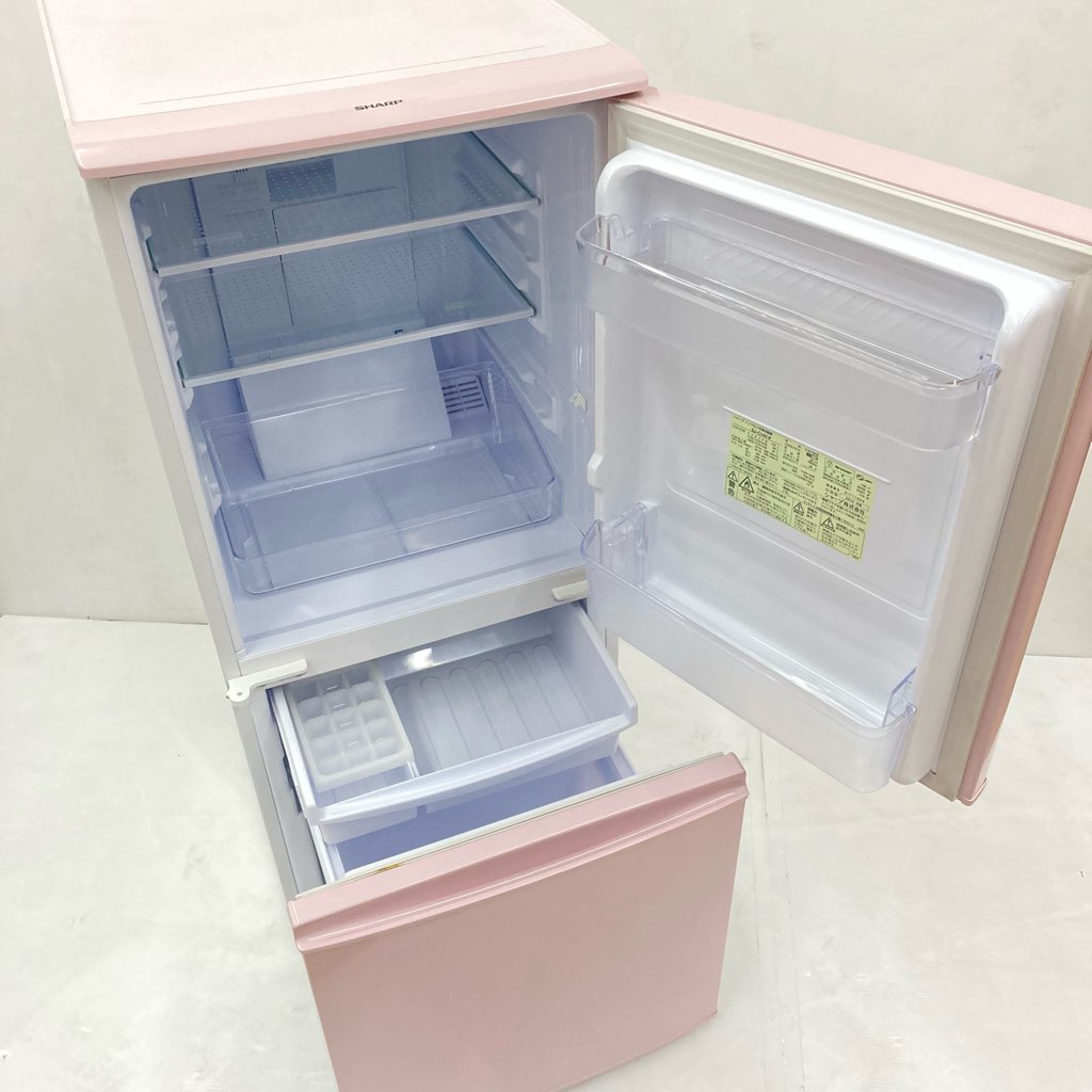 中古希少 137L 2ドア冷蔵庫 つけかえどっちもドア シャープ SJ-C14Y-P