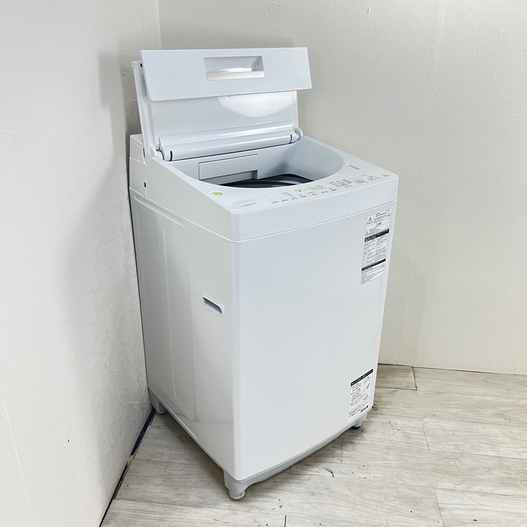 中古 洗濯機 東芝 ZABOON 7.0kg ステンレス槽 AW-7D6-W 2018年製 DD