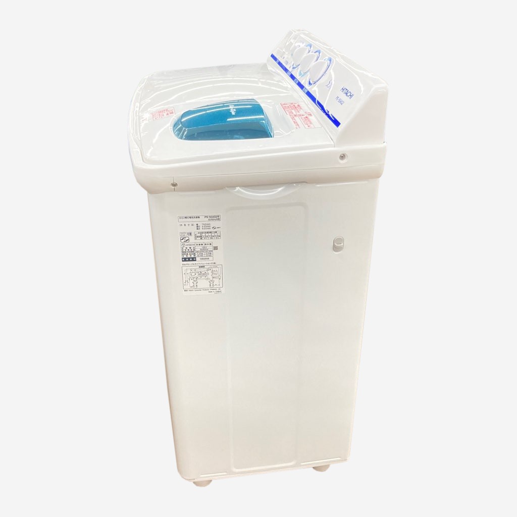 中古 日立 5.5kg 2槽式洗濯機 青空 PS-55AS2 2021年製 つけおき