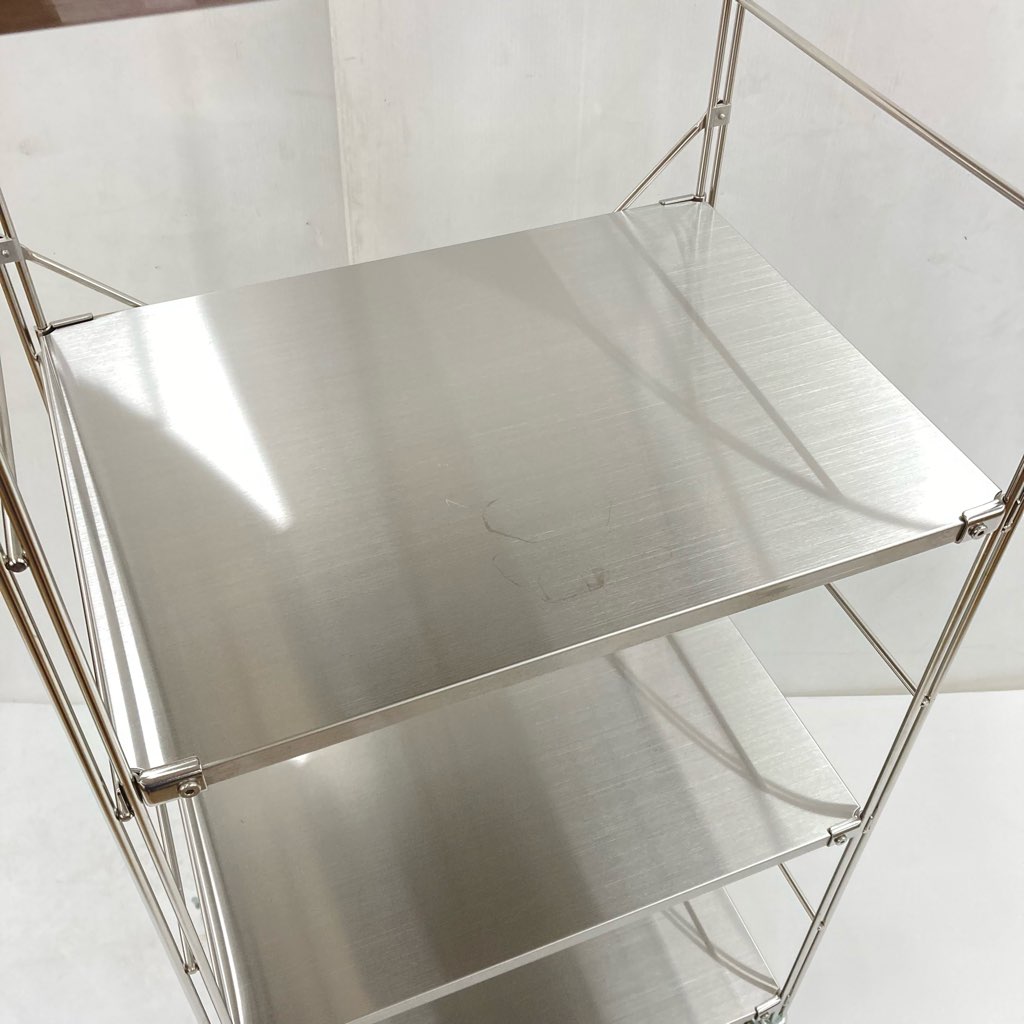 中古 人気 無印良品 ステンレスユニットシェルフ 中 4段 W58×D41×H120