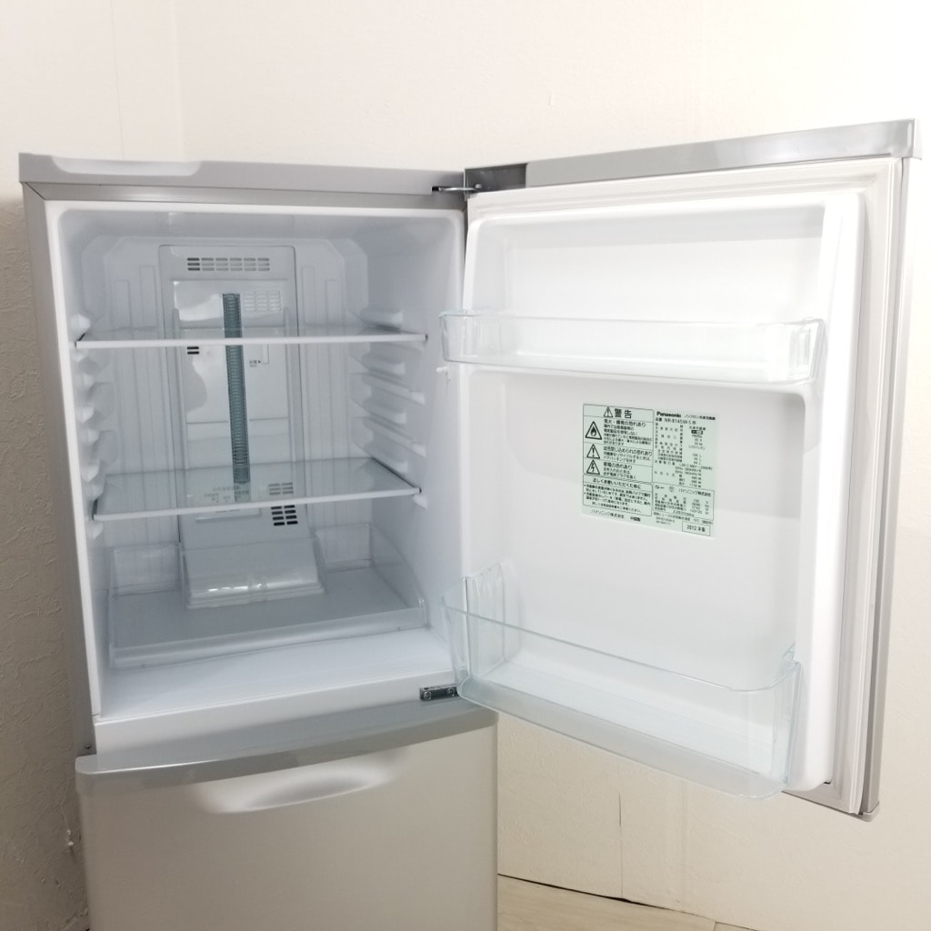 中古 138L 2ドア冷蔵庫 パナソニック NR-B145W-S シルバー 2012年製