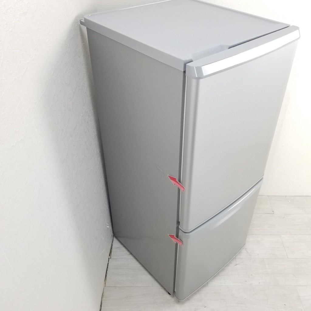 中古 138L 2ドア冷蔵庫 パナソニック NR-B145W-S シルバー 2012年製