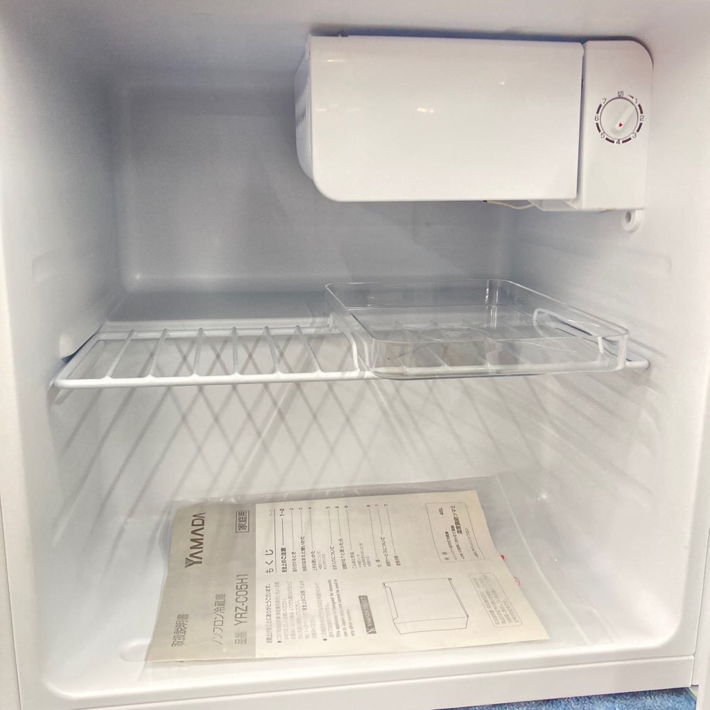 中古 46L 1ドア冷蔵庫 ヤマダ電機 小型 YRZ-C05H1 2020年製 一人暮らし