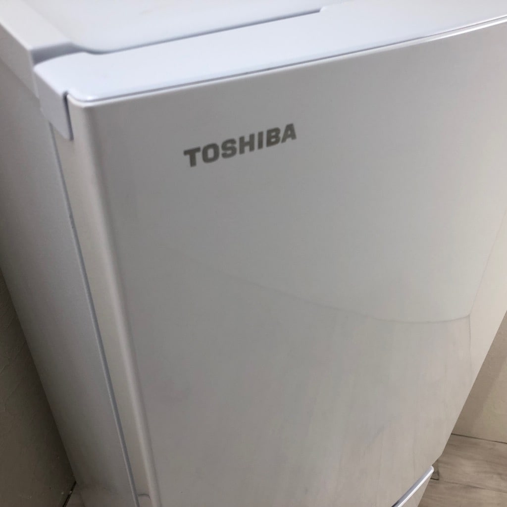 中古 東芝 153L 2ドア冷蔵庫 2018年～2019年製 ホワイト 単身用