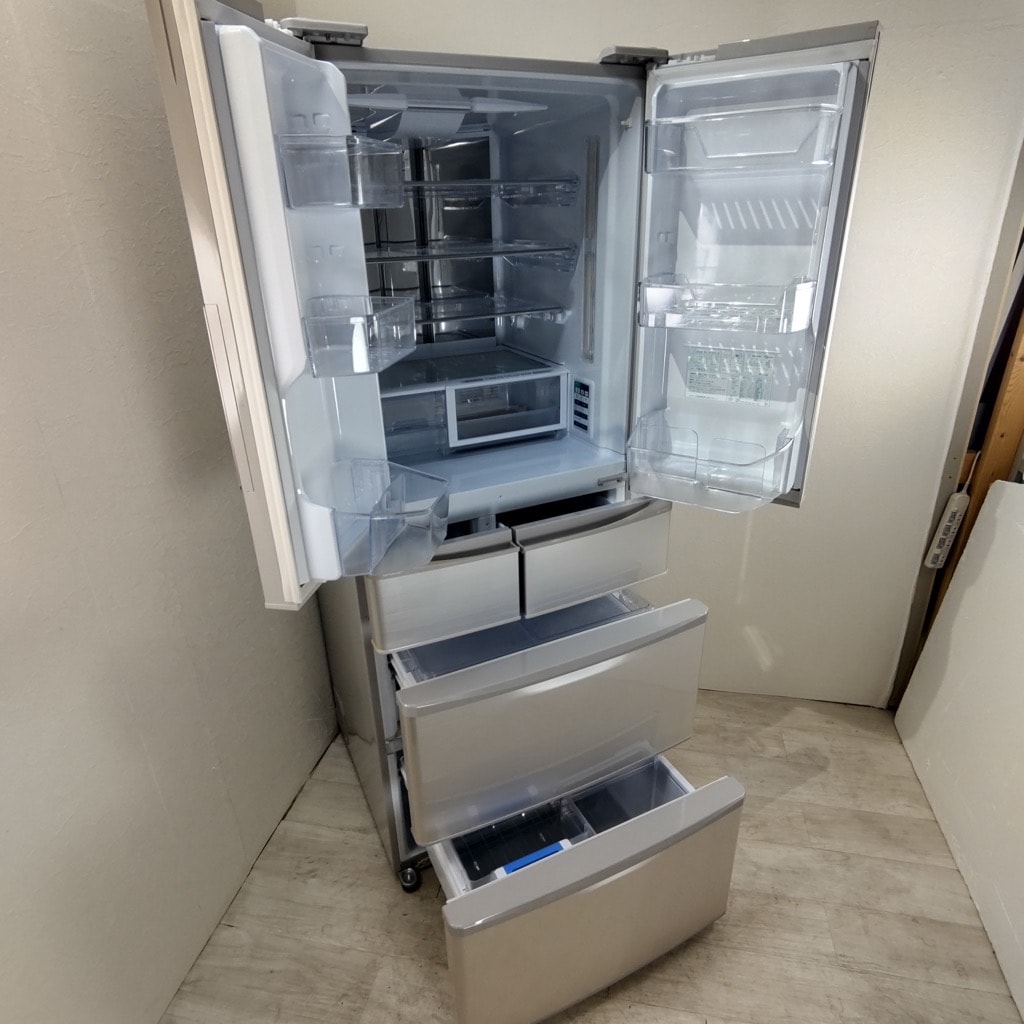 中古 近郊送料格安 440L プラズマクラスター 6ドア冷蔵庫 シャープ SJ