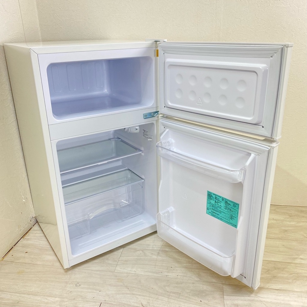 中古 高年式 amadana タグレーベル バイ アマダナ 85L 2ドア冷蔵庫 AT