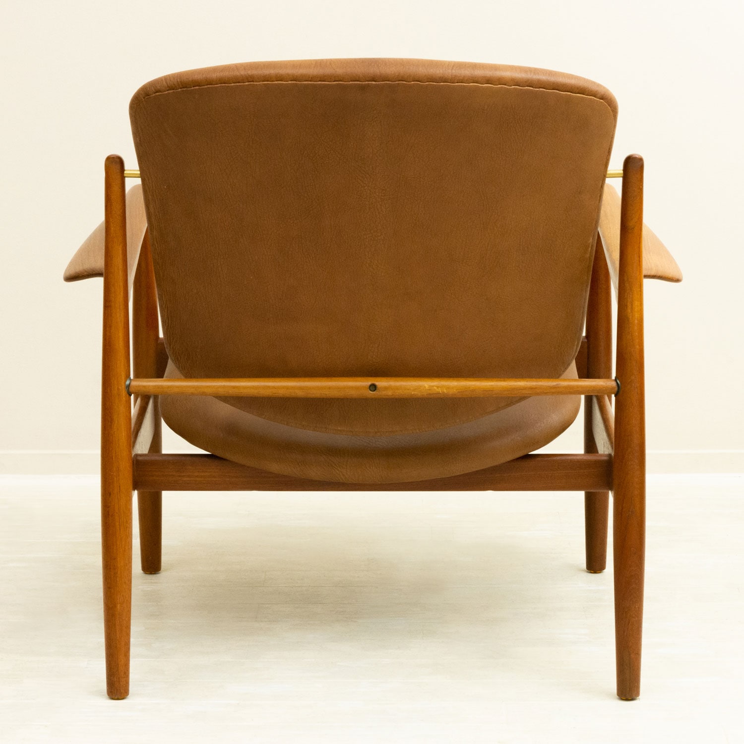 フィン ユール FD136 イージーチェア チーク レザー 北欧ビンテージ