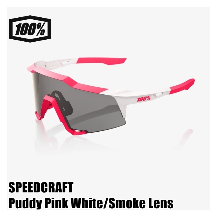100% ワンハンドレッド SPEEDCRAFT Puddy Pink White/Smoke Lens | 100