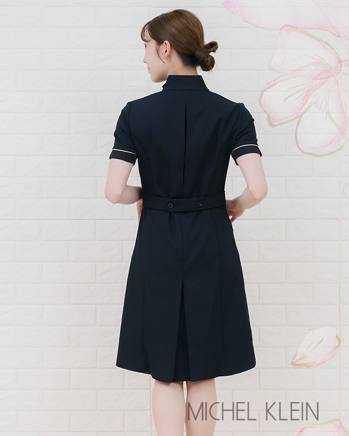 ミッシェルクラン ワンピース 白衣 エステ ナース MK-0021 半袖