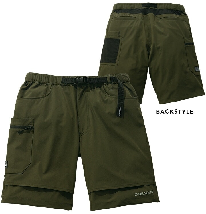 ショートパンツ ひんやり 冷感 ストレッチ ワークパンツ 接触冷感 Z