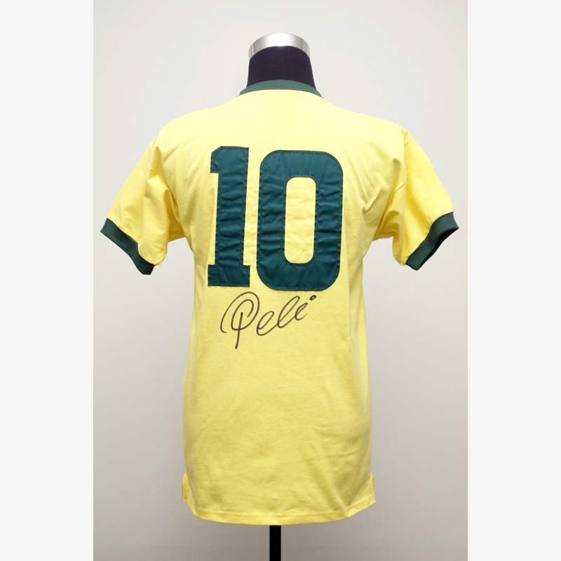 ペレ直筆サイン入りブラジル代表1970復刻版ホームユニフォーム | THE