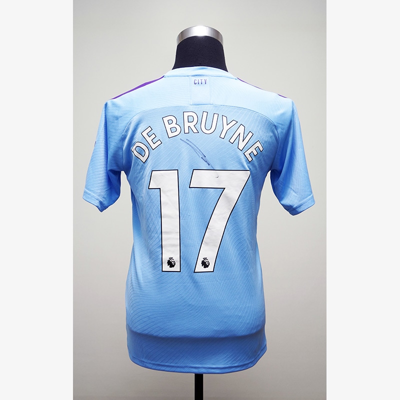 デ・ブライネ直筆サイン入りマンチェスターシティ19/20ホーム