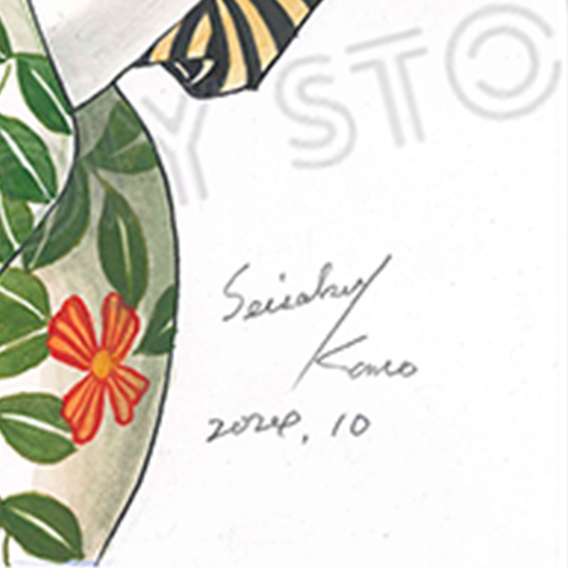 限定1枚】叶精作「仕留屋稼業・あさみ」表紙イラスト1 | 叶精作 原画