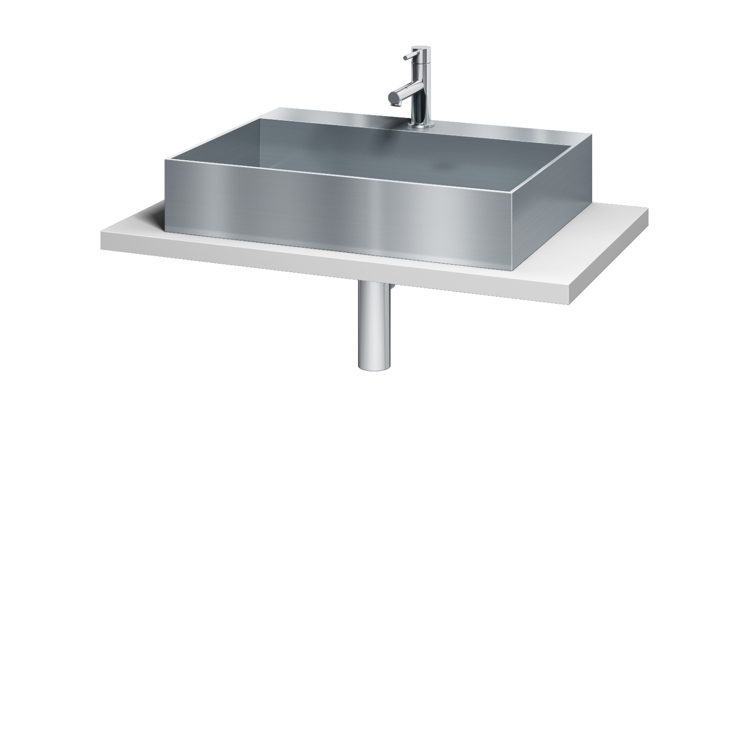 洗面オンボードタイプ W450×D450×H120（ステンレスボウル） トラップ付