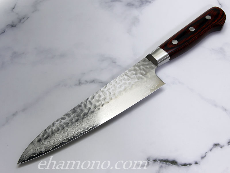 堺孝行 V金10号ダマスカス33層鎚目 牛刀180
