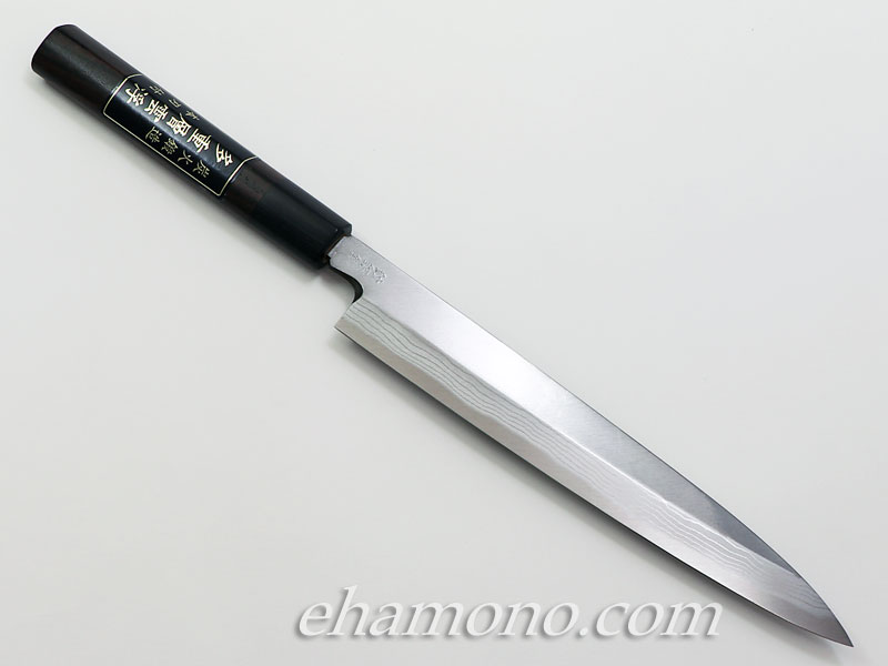 島谷包丁工房 青二鋼墨流し【浮雲】 柳刃210