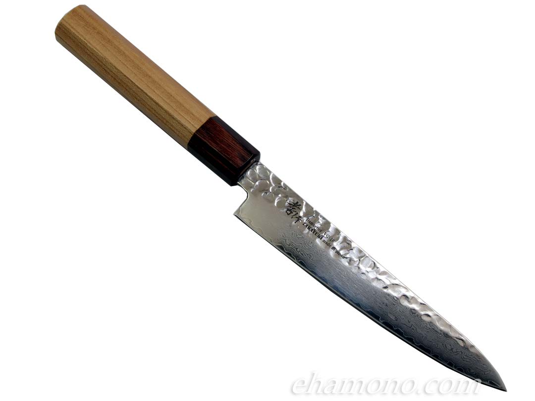 堺孝行 V金10号ダマスカス33層鎚目 和ペティ150
