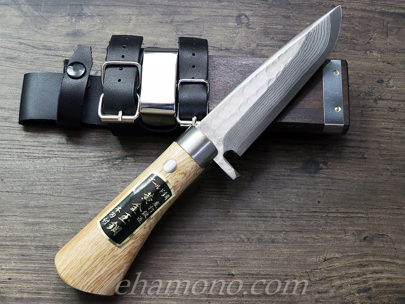 播州鍛冶・島谷秀一作 V金10号ダマスカスナイフ120