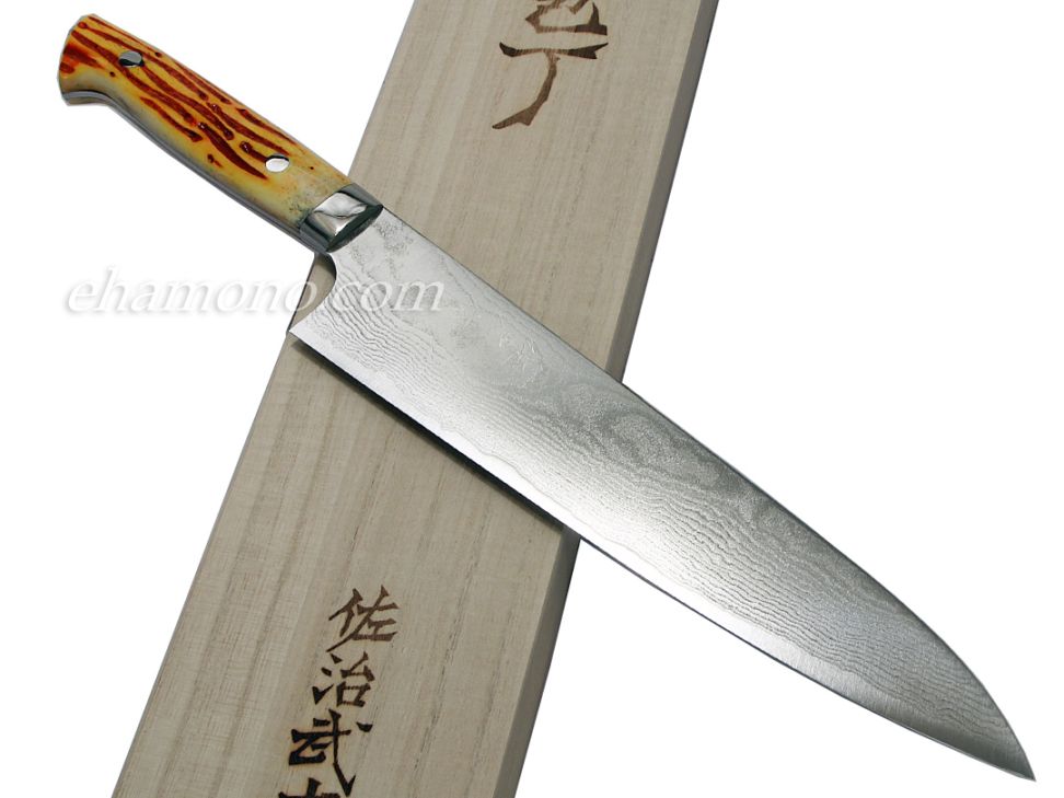 佐治武士作 スーパーゴールドストリクス（SPG STRIX）ダマスカス 牛刀240