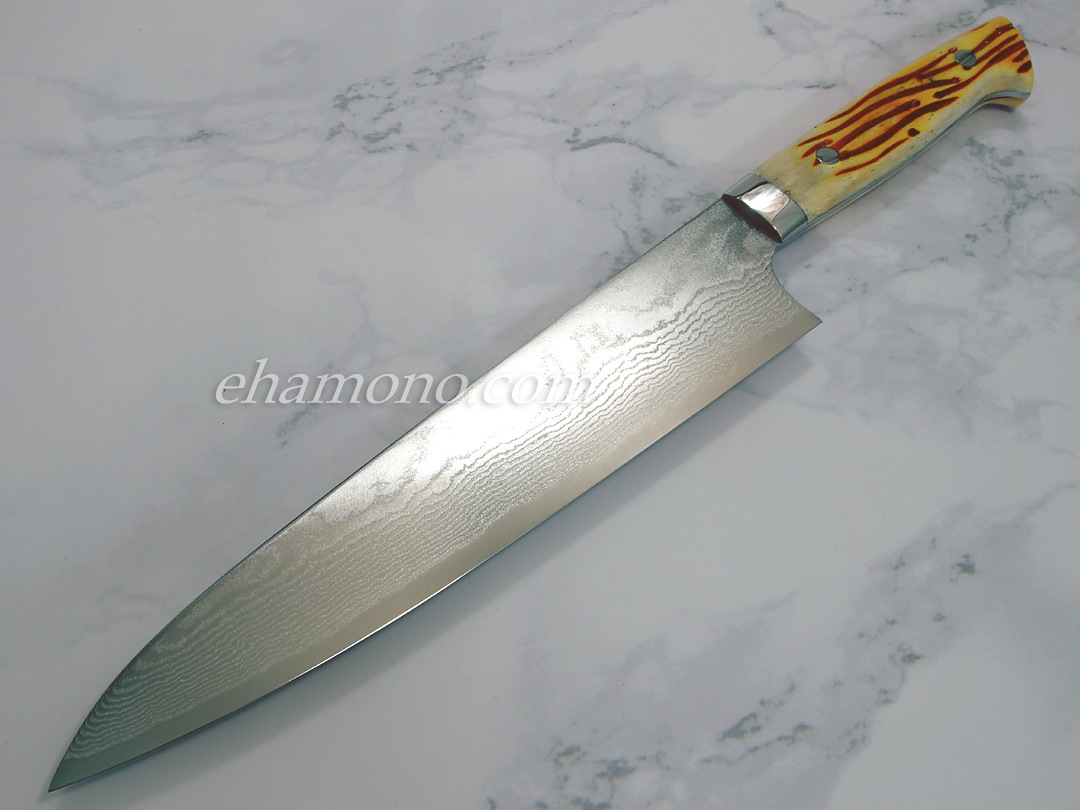 佐治武士作 スーパーゴールドストリクス（SPG STRIX）ダマスカス 牛刀240