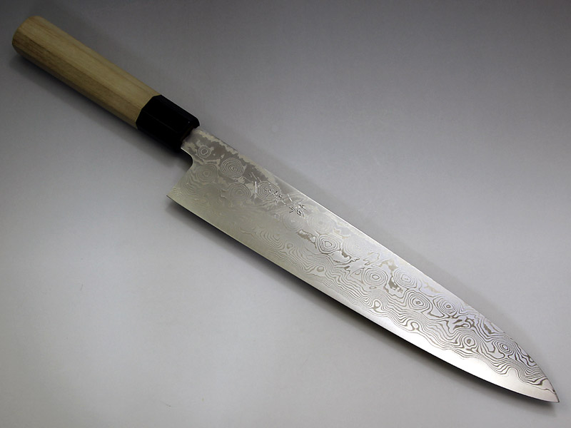 ダマスカス銀三鋼割込 和牛刀270