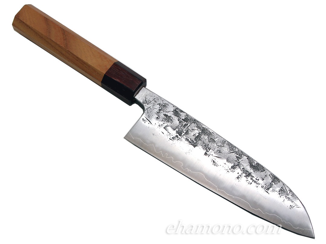 SLDダイス鋼割込 和式三徳包丁165 梨地鎚目