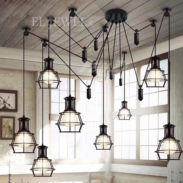インダストリアル・スタイル照明 ケージシェード・スパイダーライト