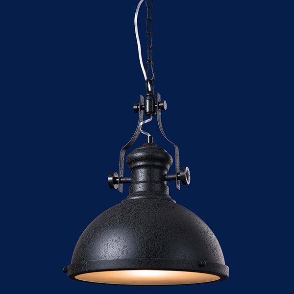インダストリアル・スタイル シェードペンダント・ブラック1灯(H400