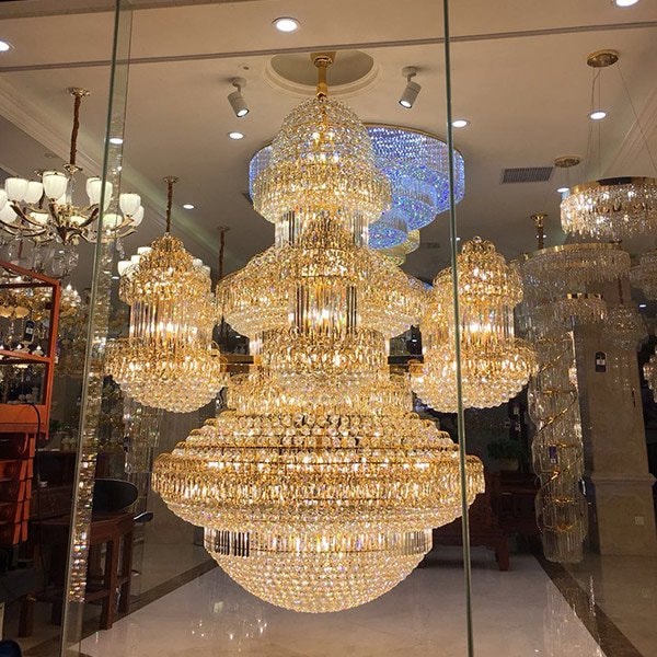特大高級エンパイア型クリスタルシャンデリア 360灯（Φ2500×H3000mm