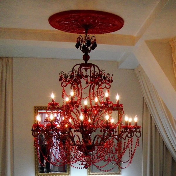 LA LUCE】クリスタルシャンデリア 18灯 レッド(W1300×H1700mm) | EL JEWEL