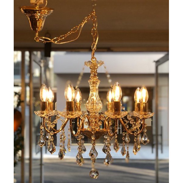 アンティーク調シャンデリア8灯 ゴールド(φ520×H500mm) | EL JEWEL
