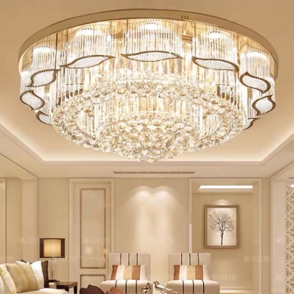 クリスタルシーリングシャンデリア30灯（φ1200×H350mm） | EL JEWEL