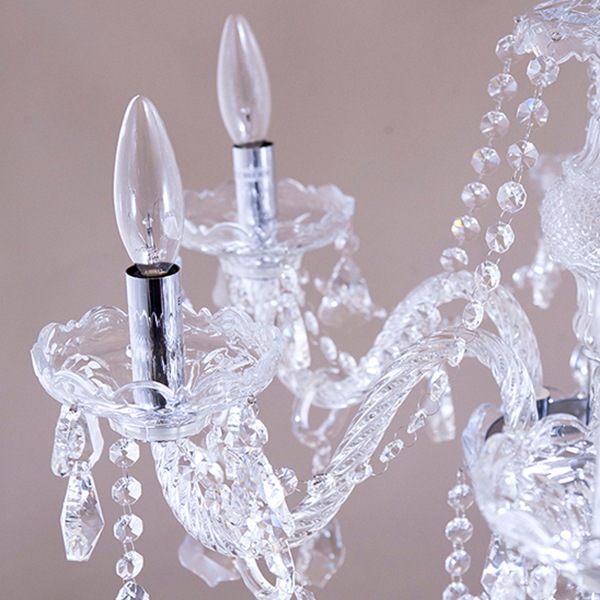 クリスタルシャンデリア 6灯「LACIA」クリア（φ620×H650mm） | EL JEWEL