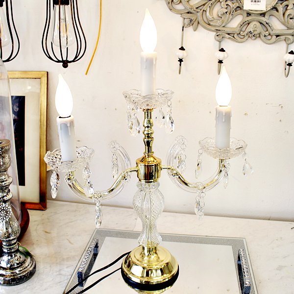 シャンデリアキャンドルタッチランプ3灯（H55cm） | EL JEWEL