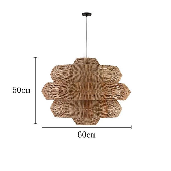 インテリア照明 ボヘミアンスタイル 籐製アートペンダントライト