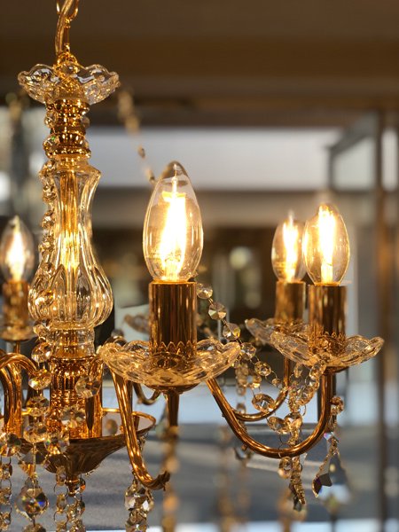 アンティーク調シャンデリア8灯 ゴールド(φ520×H500mm) | EL JEWEL