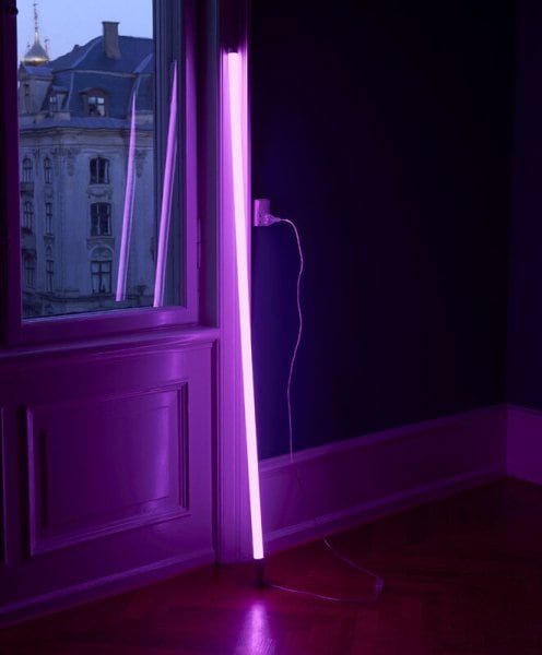 HAY】北欧デザイン照明「Neon Tube LED Slim, 120 cm, pink」フロア