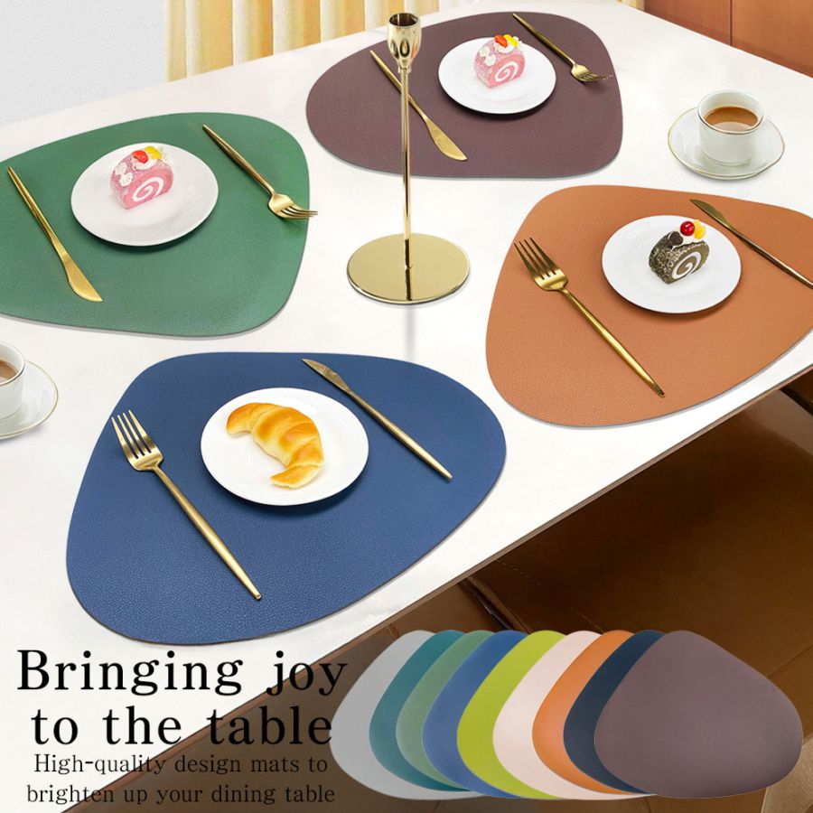 ランチョンマット レザー 革 おしゃれ 両面 2way 洗える 撥水 耐熱