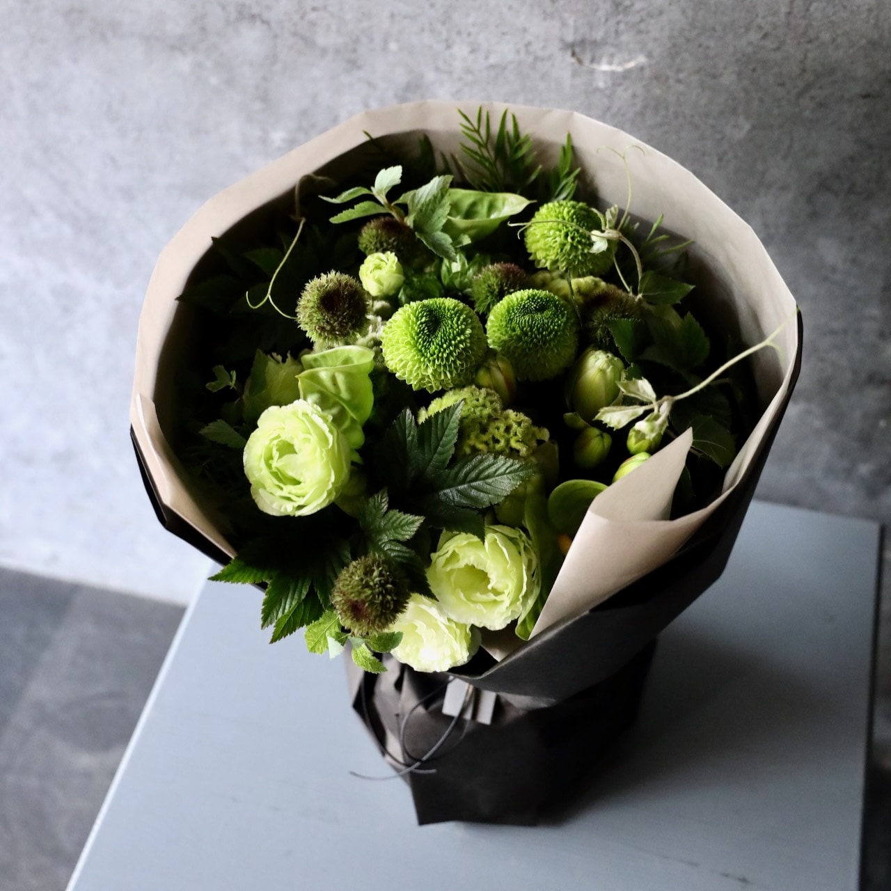 緑彩くし文つる付花生 花器 花入 緑彩くし文つる付花生 花器 花入